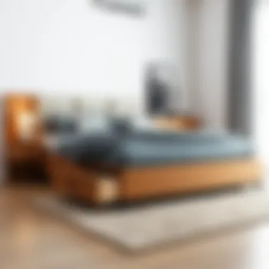 Aesthetic appeal of a double bed with pull-out drawers