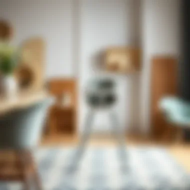 Various high chair styles that complement family dining spaces