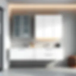 Sleek white bathroom cabinet with modern design