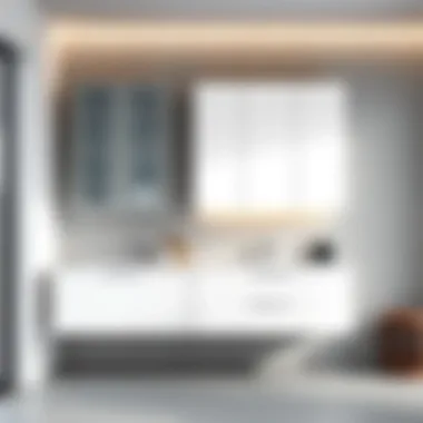 Sleek white bathroom cabinet with modern design