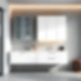 Contemporary White Bathroom Cabinet Sleek white bathroom cabinet with modern design