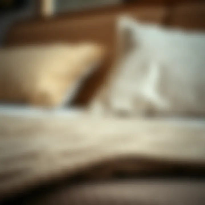 Textures and Materials of Beds Close-up of bed materials and textures