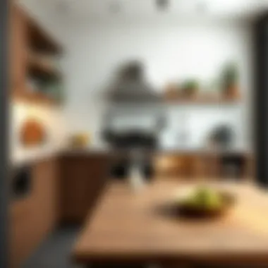 Modern Kitchen Aesthetics with White Brick Wallpaper Stylish kitchen adorned with white brick wall design