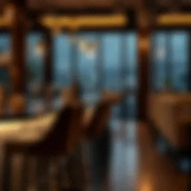 Stylish bar chairs enhancing the ambiance of a contemporary setting