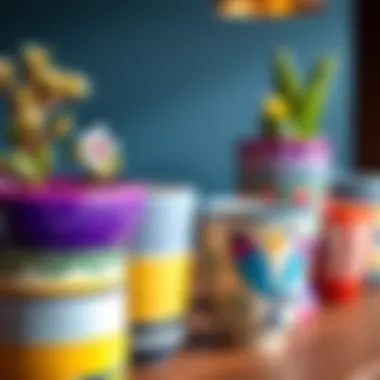 Vibrant Ceramic Planters with Unique Designs Vibrant ceramic planters showcasing unique designs