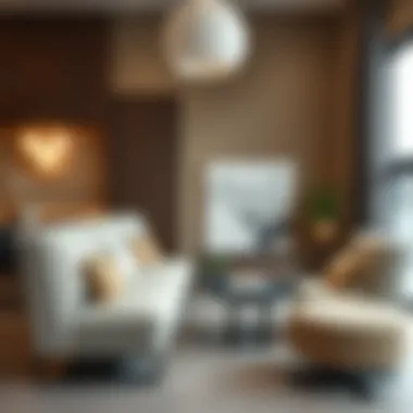 Chic design details of a small seating arrangement