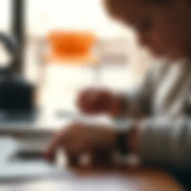 Learning to Read Time with an Analog Watch Child learning to read time on an analog watch