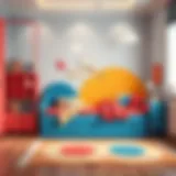 Stylish children's bed design featuring vibrant colors