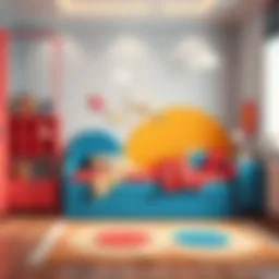 Stylish children's bed design featuring vibrant colors