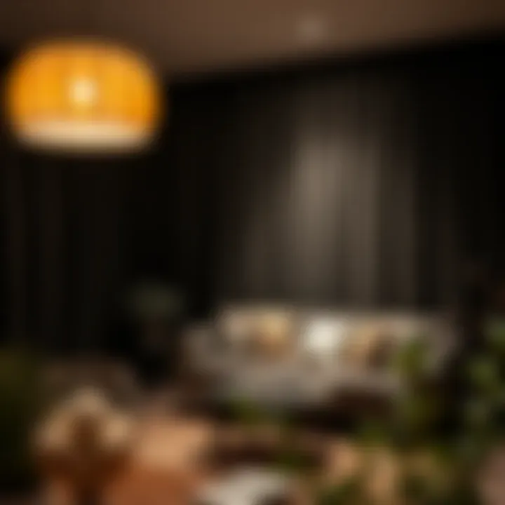 Cozy Room with Dark Curtains A cozy room ambiance created by dark curtains