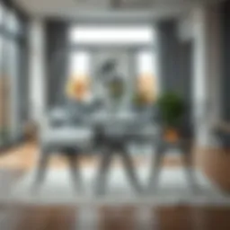 A beautifully designed iron table and chair set in a modern living space