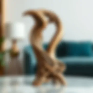 Detailed close-up of a unique sculpture design