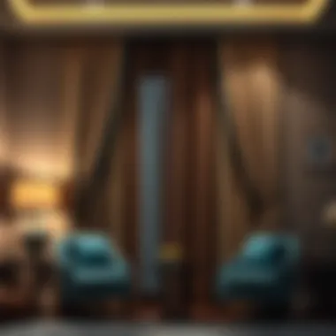 Elegant double curtain showcasing a blend of texture and color in modern interior design