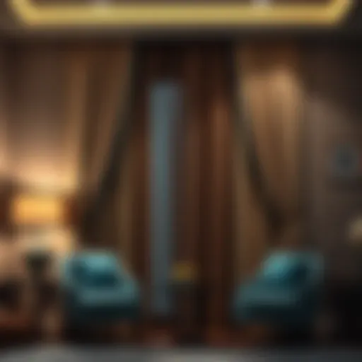 Elegant double curtain showcasing a blend of texture and color in modern interior design