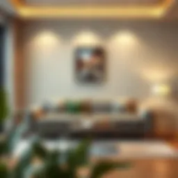 Elegant two-seater sofa in a modern living room setting
