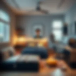 Modern design of a teenage boy's room showcasing stylish furniture and decor