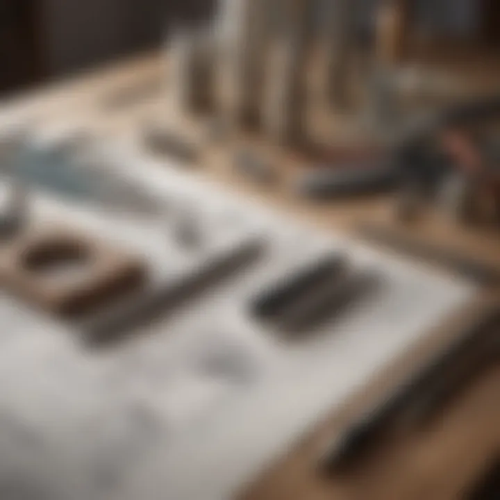 Tools and materials used for home drawing