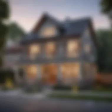 An artistic representation of various house styles