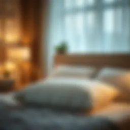 Comfortable orthopedic pillow in a serene bedroom setting