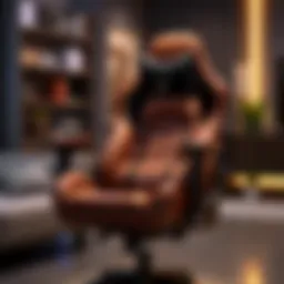 High-end gaming chair with ergonomic design