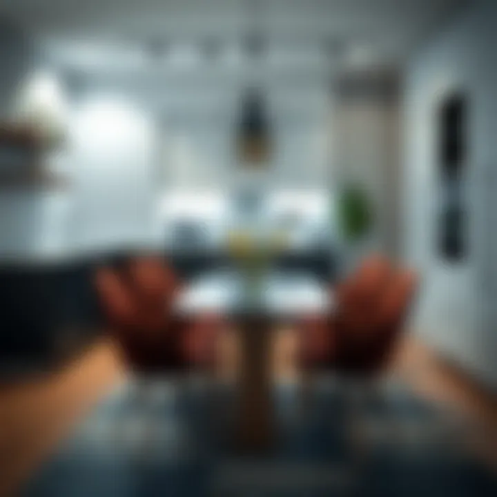 Stylish Chairs in Contemporary Kitchen Contemporary kitchen with stylish chairs and table