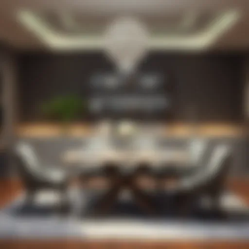 Elegant modern dining set in Gaziantep style