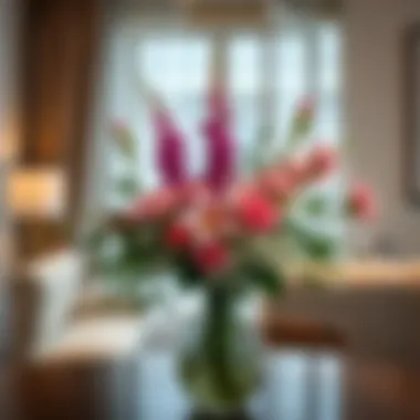 The Role of Floral Arrangements in Interior Design An elegant floral arrangement enhancing interior decor