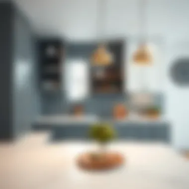 Stylish gray and white kitchen decor emphasizing functional space and organization