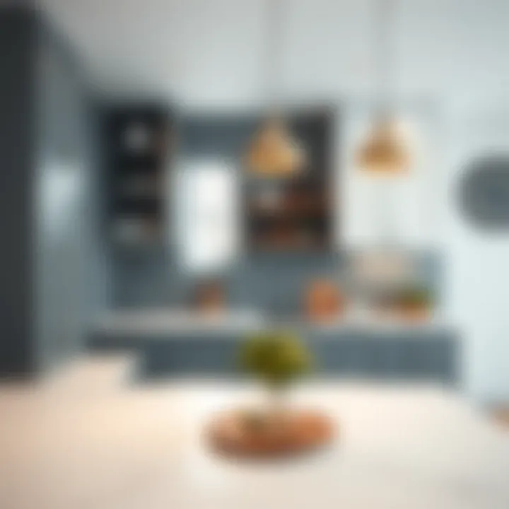 Stylish gray and white kitchen decor emphasizing functional space and organization