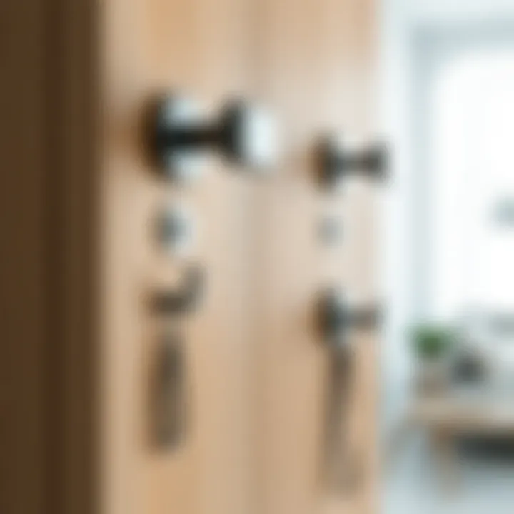 Functional and sleek door hooks enhancing room aesthetics