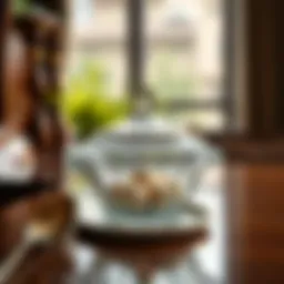 Elegant glass dessert bowl with a lid