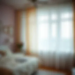 Delicate sheer curtains enhancing a girl's room aesthetic