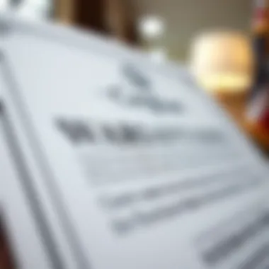 Furniture Warranty Certificate Close-up of a warranty certificate for furniture