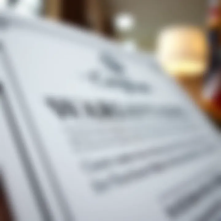 Furniture Warranty Certificate Close-up of a warranty certificate for furniture