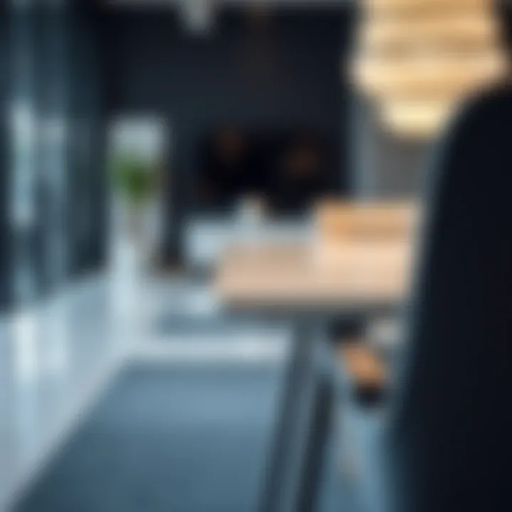 Stylish Linak table legs in a modern office setting