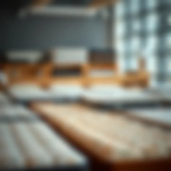 Variety of Mattress Types Assorted mattress types displayed for selection