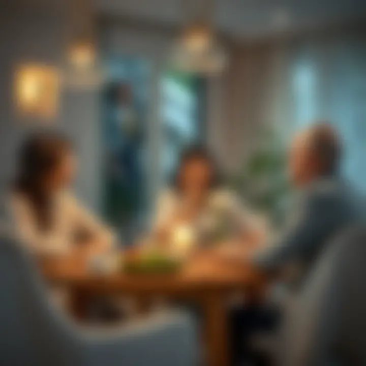 Family enjoying a Mother's Day gathering