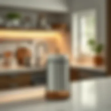 Artistic paper towel holder blending seamlessly with kitchen decor