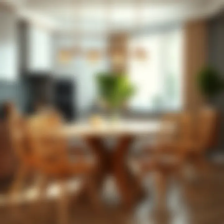 Stylish Wooden Chairs Stylish wooden dining chairs in a bright kitchen