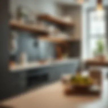 Elegant Non-Slip Shelf Liner Usage Non-slip shelf liner in a stylish kitchen setting