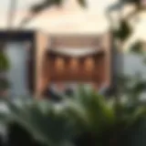 Stylish outdoor divider enhancing garden aesthetics