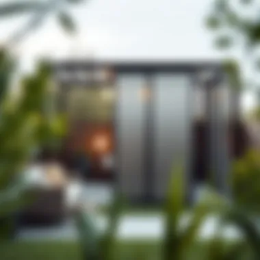 Functional Design of Outdoor Partitions Modern outdoor partition in a patio setting