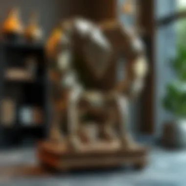 Sculpture crafted from recycled materials