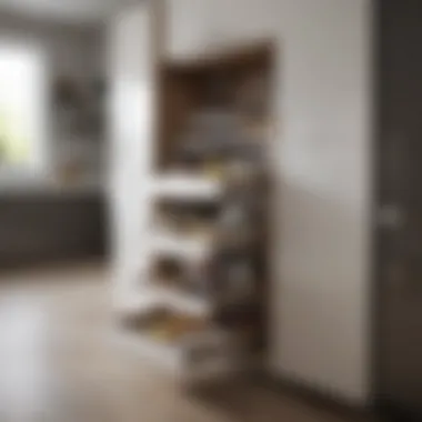 Functional Storage in Mobile Kitchen Cabinet Functional mobile kitchen cabinet with storage solutions