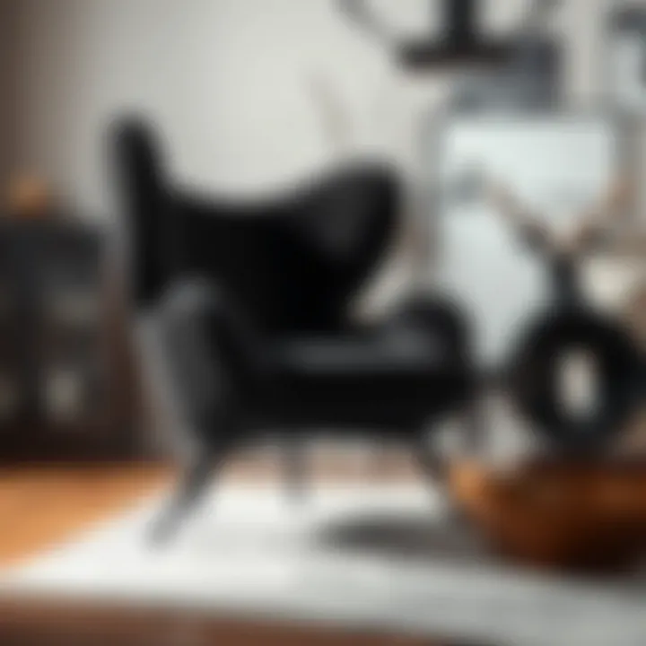Elegant Black Hazeran Chair Complementing Contemporary Decor Elegant black hazeran chair complementing contemporary decor