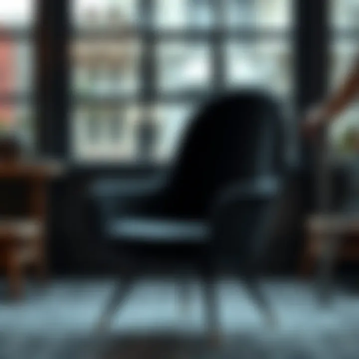 Black Hazeran Chair Showcasing Unique Design and Craftsmanship Black hazeran chair showcasing unique design and craftsmanship