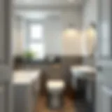 Elegant small bathroom with clever storage solutions