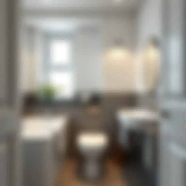 Clever Storage in Small Bathrooms Elegant small bathroom with clever storage solutions