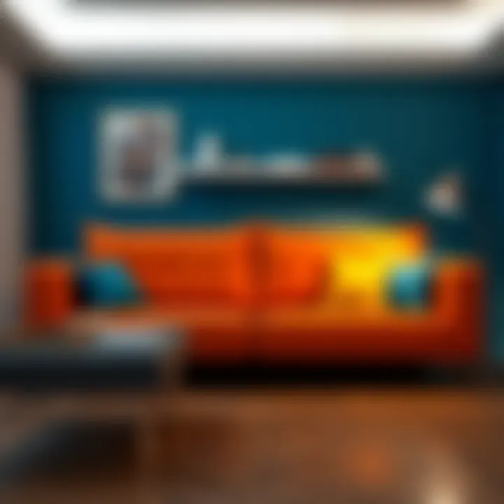 Sophisticated color palette for small sofa designs