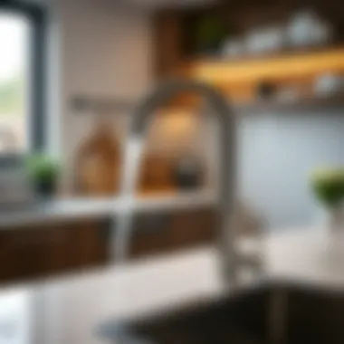 Aesthetic spiral faucet enhancing kitchen decor